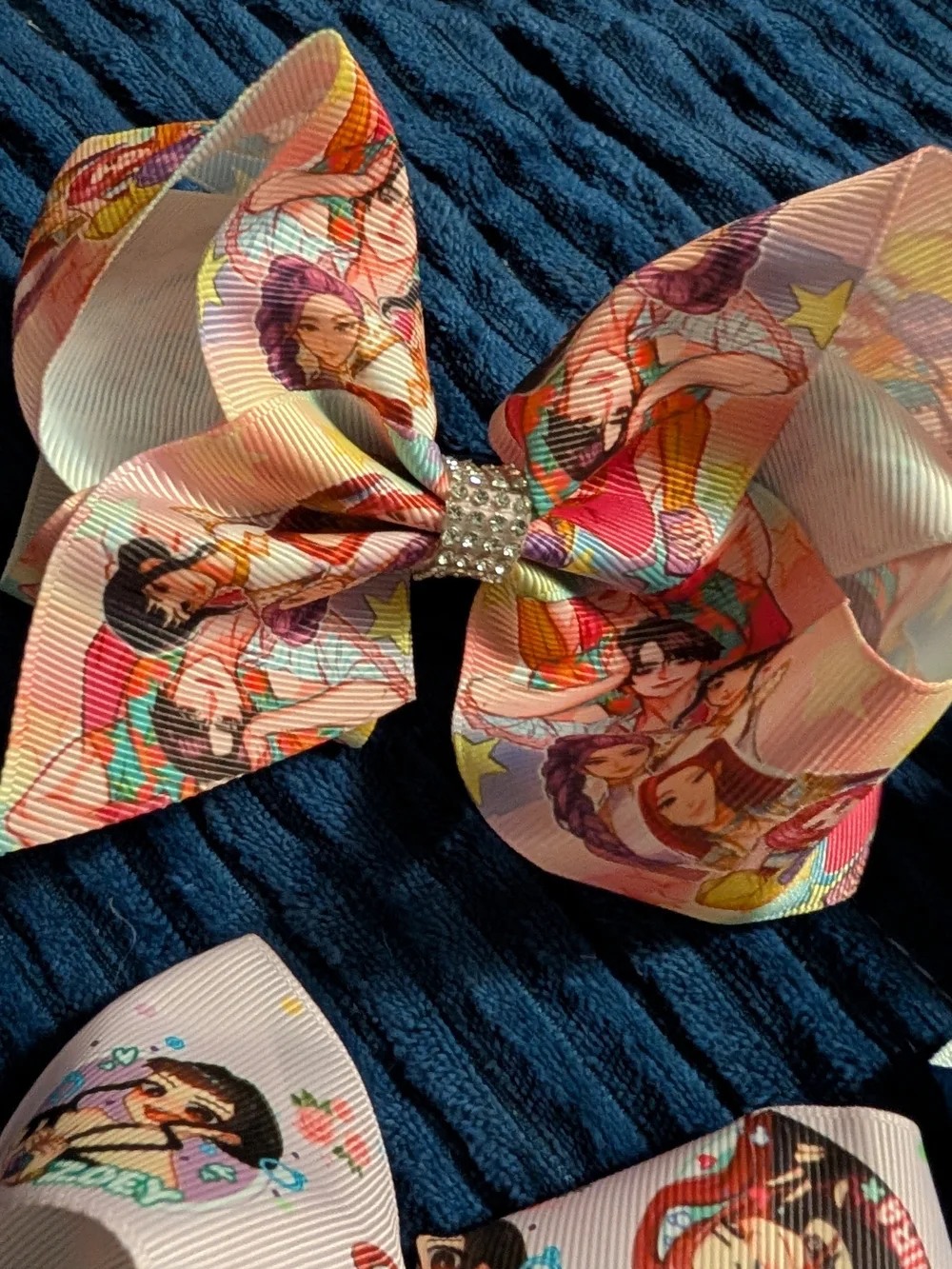 Set of 3 K-pop Demon Hunters Print Hair Bows